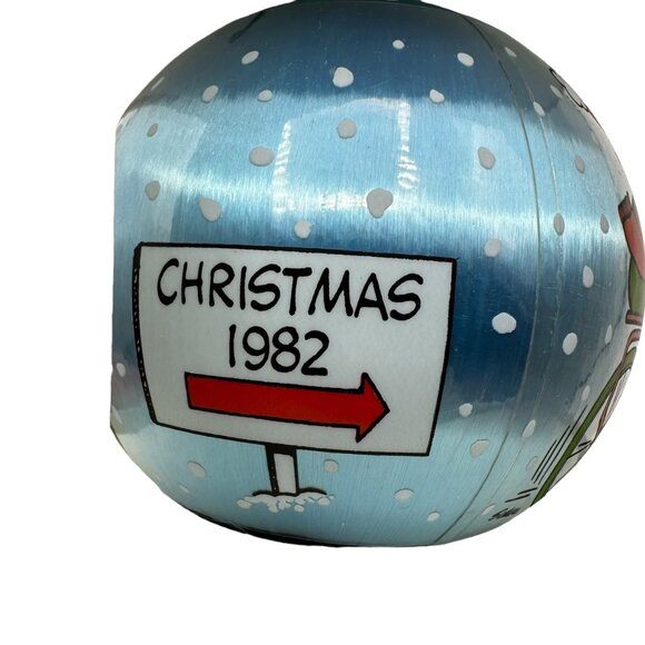 Hallmark Keepsake Ornament Peanuts Snoopy Christmas 1982 Unbreakable Satin Blue - Picture 4 of 10